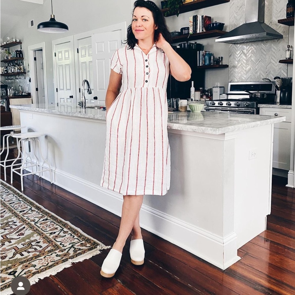 Pyne & Smith No. 30 Dress in BonBon Red and White Stripe